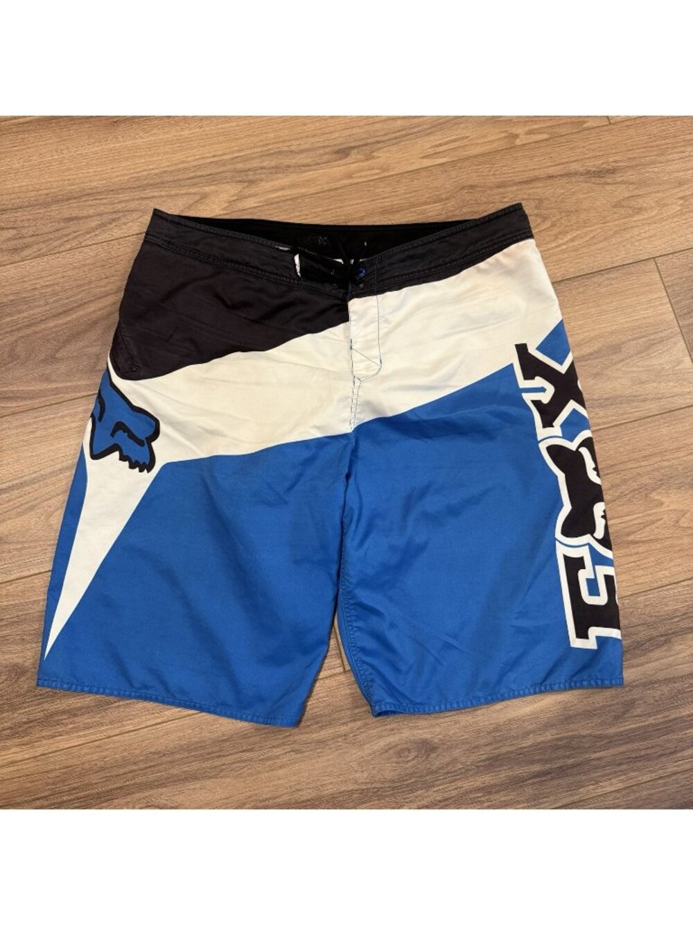 Vintage Fox Racing Board Shorts Mens 40 Y2K Swim Trunks Blue